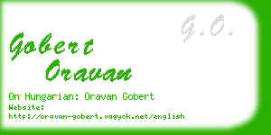 gobert oravan business card